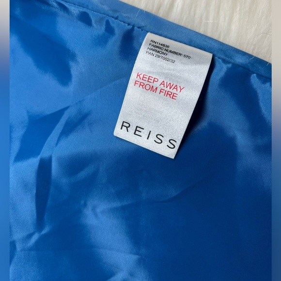 Reiss Harmony Royal Blue Sleeveless Cocktail Dress with Pockets Sz 4 - Picture 10 of 12